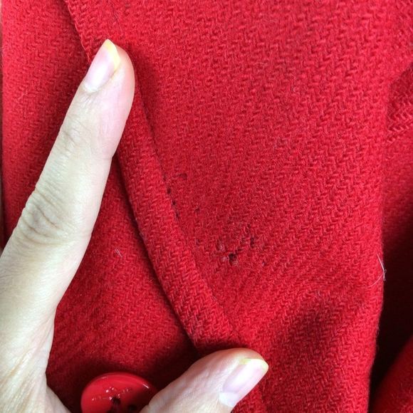 Pendleton Pea Coat Women’s Size 8 Red Vintage - Picture 5 of 8